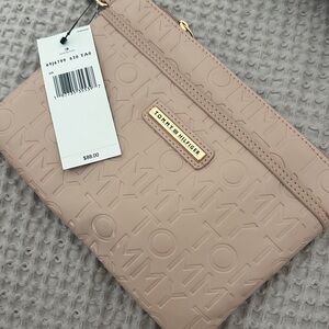 Tommy Hilfiger Beige Embossed Clutch